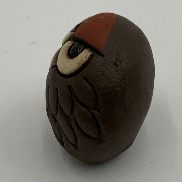 Signed RARE Vintage Marianne SUDA Brown Pottery Ceramic Owl Canada - Picture 6 of 7